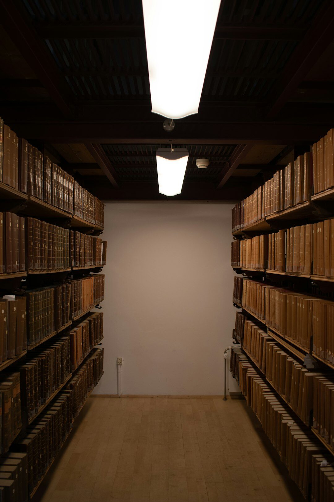 Archive room with documents and evidence files