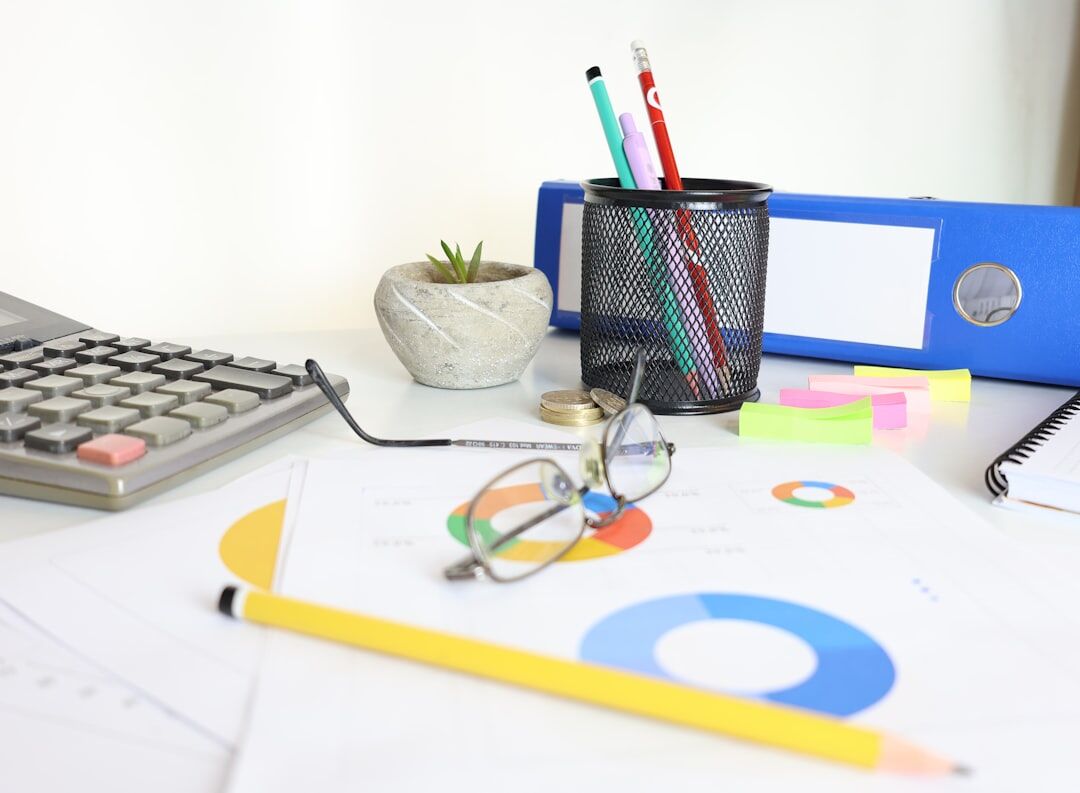 detailed financial report on desk