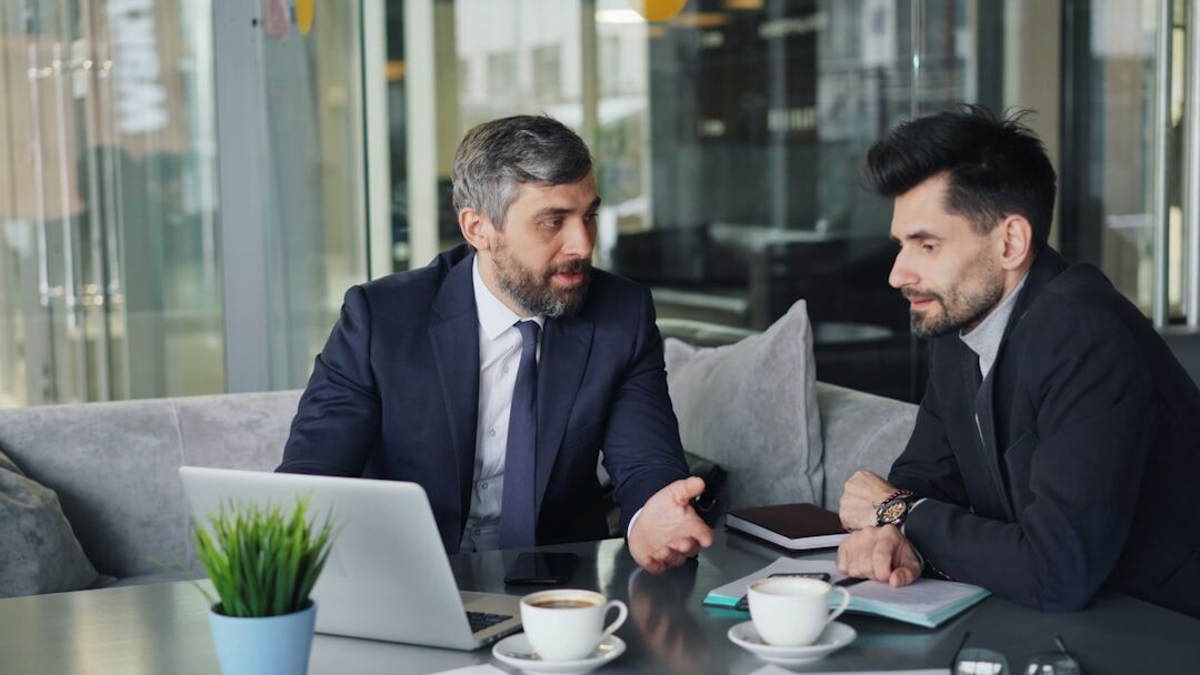 banker discussing with client